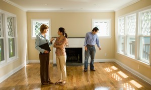 Couple buying a house